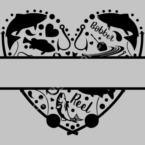 heart fish split frame Thumbnail