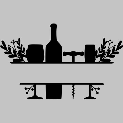 floral wine split frame Thumbnail