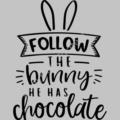 Follow the bunny he has chocolate Thumbnail