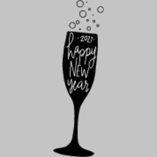 Happy New Year in Champagne Glass Thumbnail