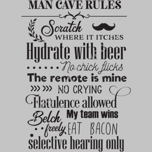 Man Cave Rules Poster Thumbnail