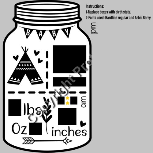 mason jar baby teepee with boxes Thumbnail