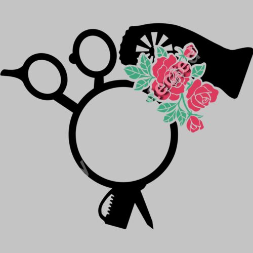 circle scissors and dryer rose colored Thumbnail