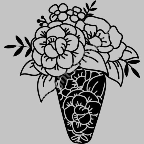 Flower vase Zentangle Thumbnail