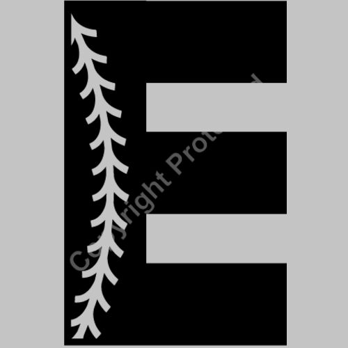 Baseball Alphabet E left Thumbnail