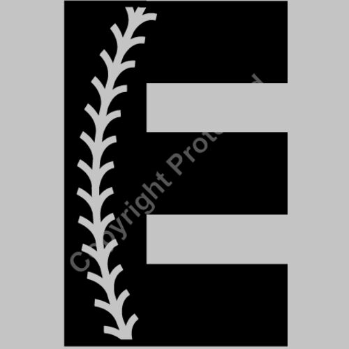 Baseball Alphabet E right Thumbnail
