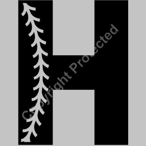 Baseball Alphabet H left Thumbnail