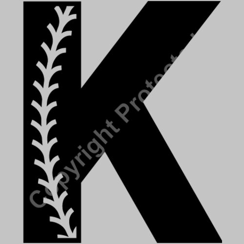 Baseball Alphabet K right Thumbnail