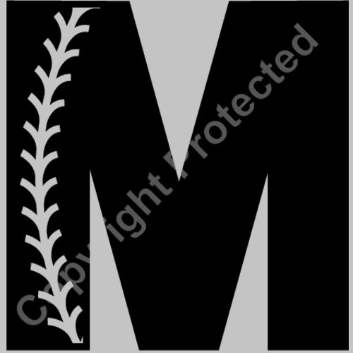 Baseball Alphabet M right Thumbnail