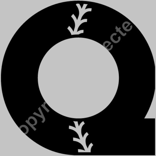 Baseball Alphabet Q right Thumbnail