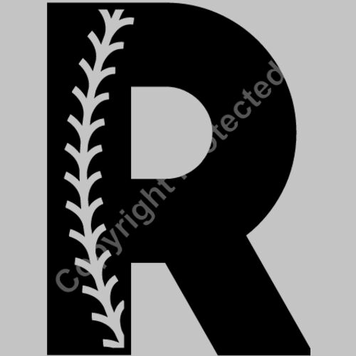 Baseball Alphabet R right Thumbnail