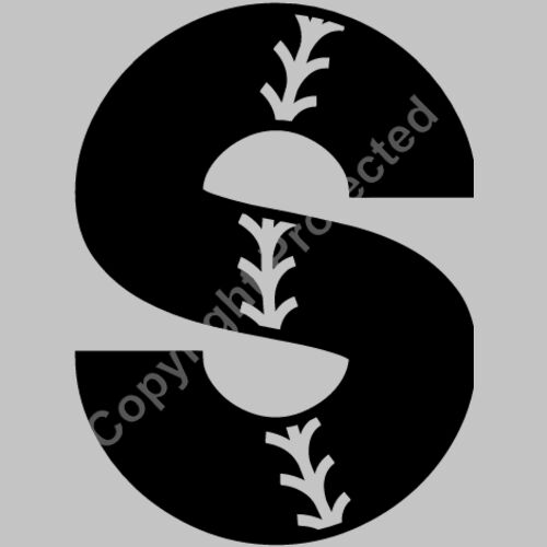 Baseball Alphabet S right Thumbnail