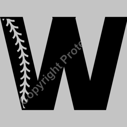 Baseball Alphabet W left Thumbnail