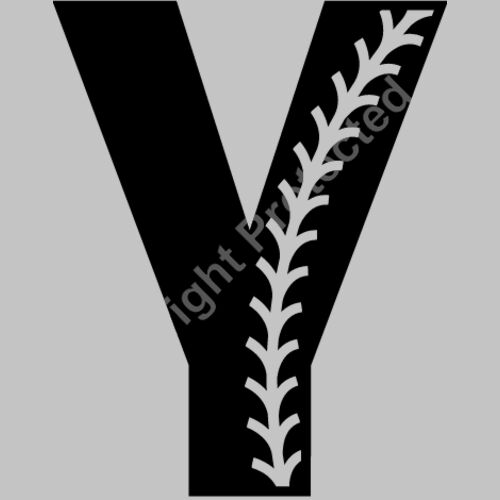 Baseball Alphabet Y right Thumbnail
