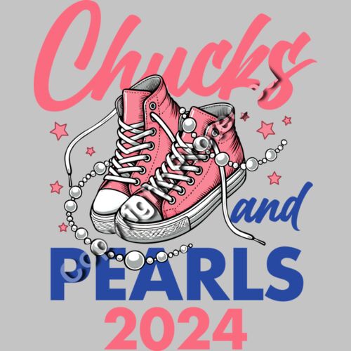 Chucks and Pearls Kamala Harris 2024 graphic Thumbnail