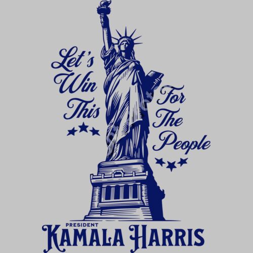 Kamala Harris 2024 campaign with Statue of Liberty and motivational text for supporters Thumbnail