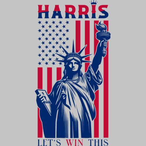 kamala harris 2024 liberty statue american flag patriotic design Thumbnail