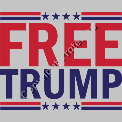 free trump 2024 election promotional graphic red blue stars Thumbnail