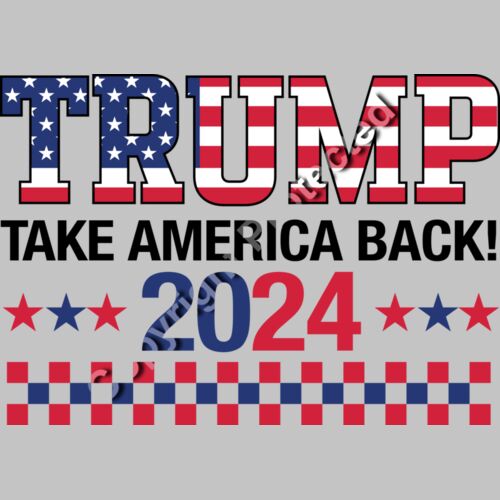 trump 2024 american flag patriotic design red white blue stars stripes Thumbnail
