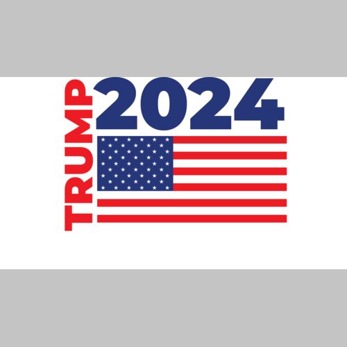 trump 2024 american flag red blue white patriotic themed design Thumbnail