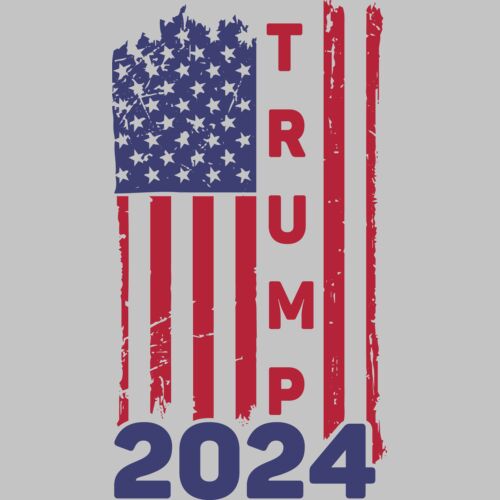 trump 2024 american flag red white blue grunge style patriotic design Thumbnail