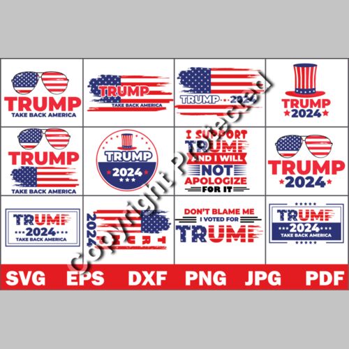trump 2024 election america themed graphics patriotic designs Thumbnail