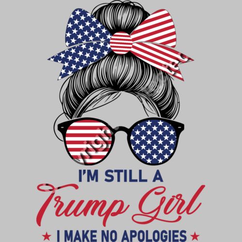 Trump 2024 patriotic design featuring stars and stripes bow and sunglasses with text Thumbnail