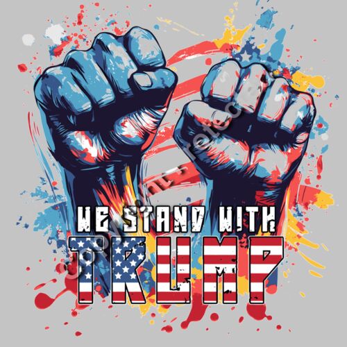 trump 2024 we stand with american fists artwork Thumbnail