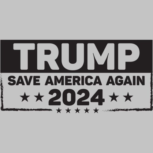 trump save america again 2024 campaign sign black white Thumbnail