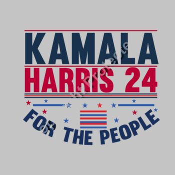 Kamala Harris 2024 campaign slogan with red  white  and blue colors  featuring stars and stripes Thumbnail
