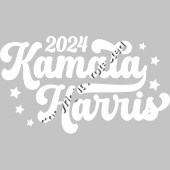 kamala harris 2024 campaign signature typography design white stars Thumbnail