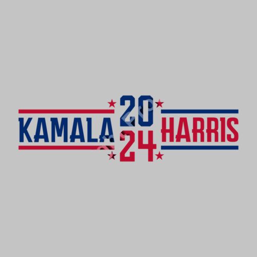 kamala harris 2024 campaign graphics red blue stars Thumbnail