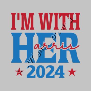 Kamala Harris 2024 campaign I m with her graphic design with stars and bold typography  Thumbnail