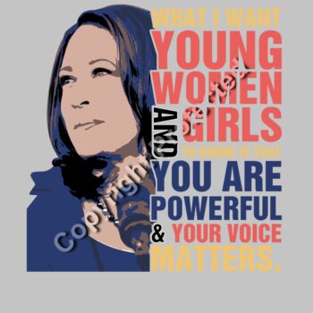 Kamala Harris empowering message for young women and girls 2024 election campaign artwork Thumbnail