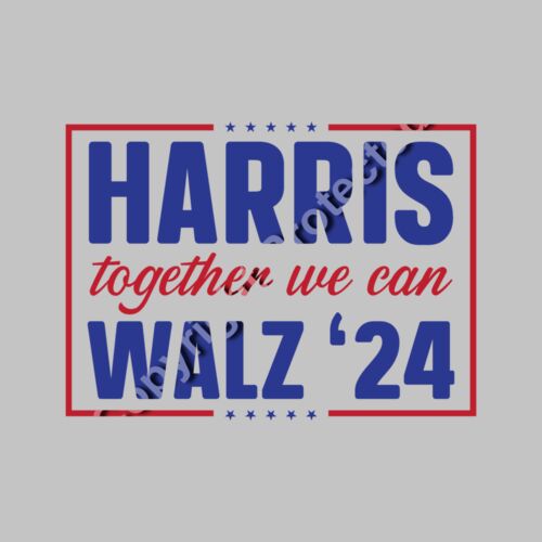 Kamala Harris 2024 campaign visual slogan with bold text and patriotic colors     harris togethe Thumbnail