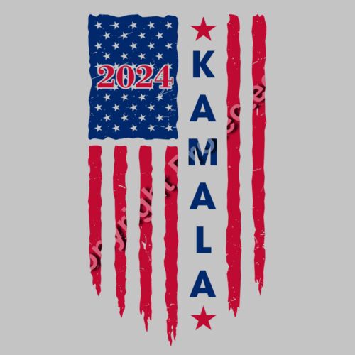 kamala harris 2024 election american flag theme red blue stars stripes Thumbnail