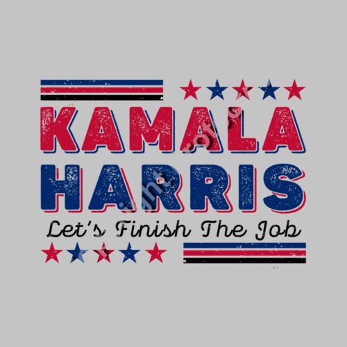 Kamala Harris 2024 election campaign graphic red blue stars text Thumbnail