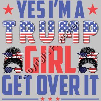 trump 2024 girl slogan american patriotism fashion graphic Thumbnail
