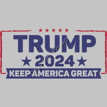 trump 2024 keep america great campaign graphic red blue stars Thumbnail