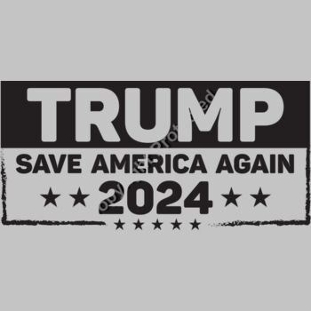 trump save america again 2024 campaign sign black white Thumbnail