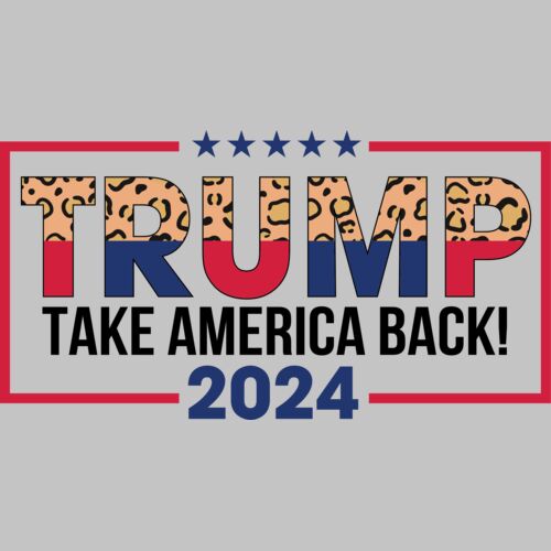 trump 2024 election campaign leopard print red blue design Thumbnail