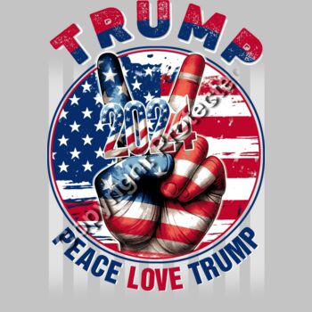 trump 2024 peace love american flag hand sign victory symbol Thumbnail