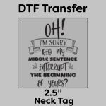 DTF Transfer 2.5" Thumbnail